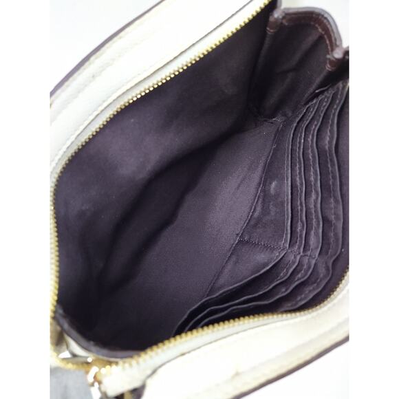 Coach White Leather Snakeskin Detail Credit Card Zipper Closure Clutch - Picture 10 of 15